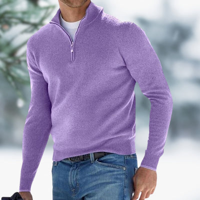 MARK | Fine Knitted Men's Sweater with Quarter Zip