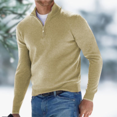 MARK | Fine Knitted Men's Sweater with Quarter Zip