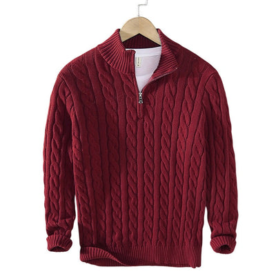 Arvid™ | Cable Knit Half-Zip Sweater