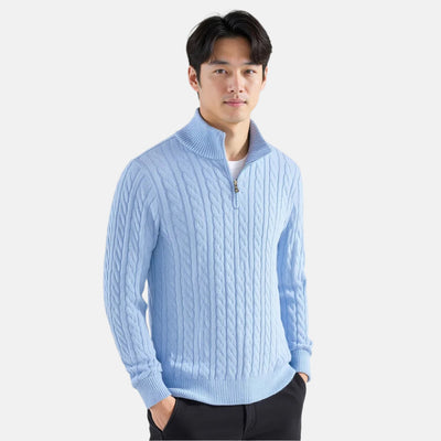 Arvid™ | Cable Knit Half-Zip Sweater