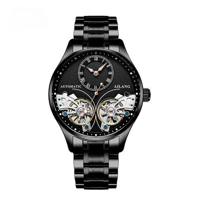 Mechanical Watch with Double Tourbillon and Luminous Display