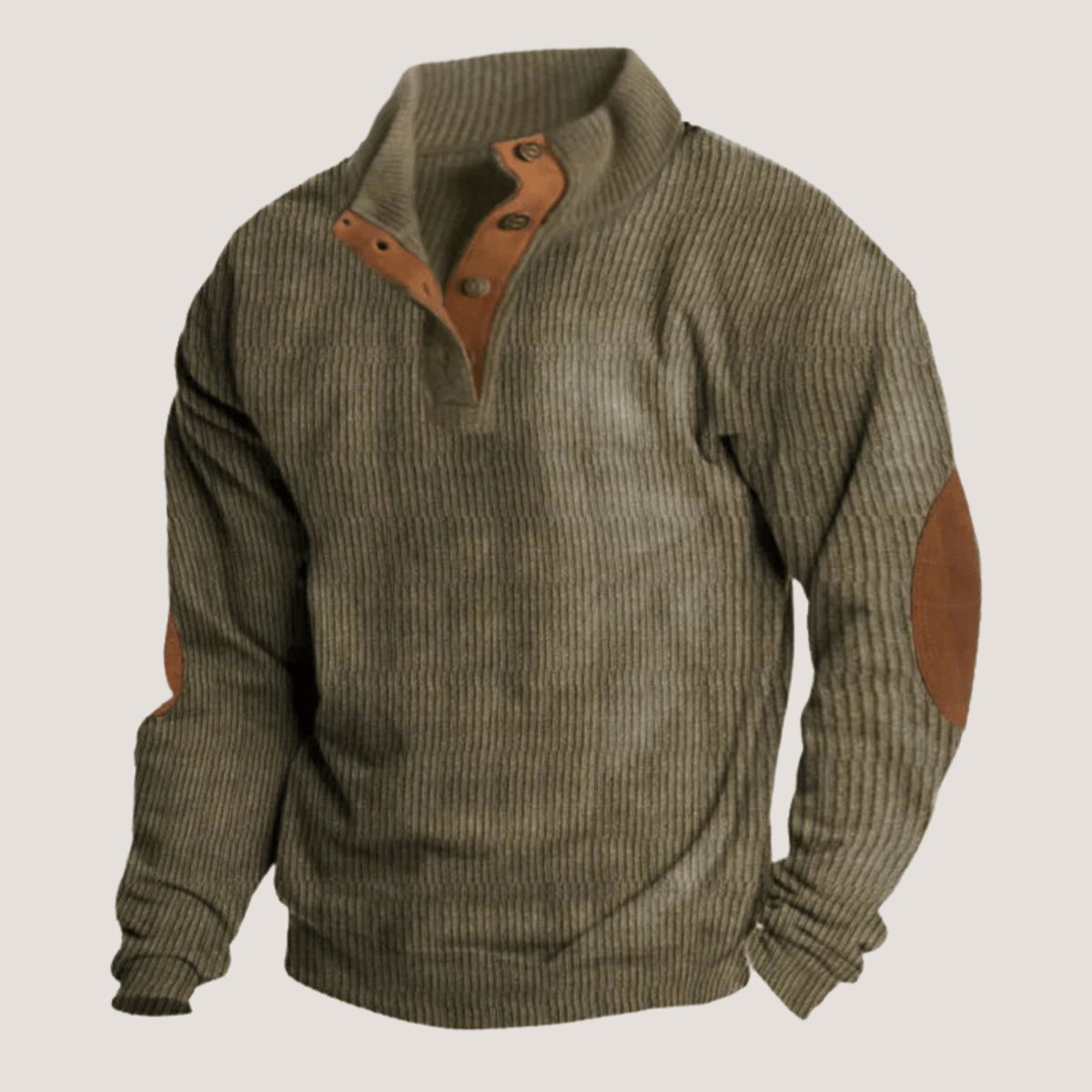 Arvid™ | Corduroy Sweatshirt with Faux Collar