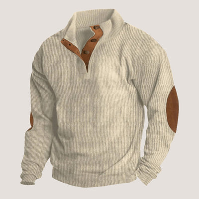 Arvid™ | Corduroy Sweatshirt with Faux Collar