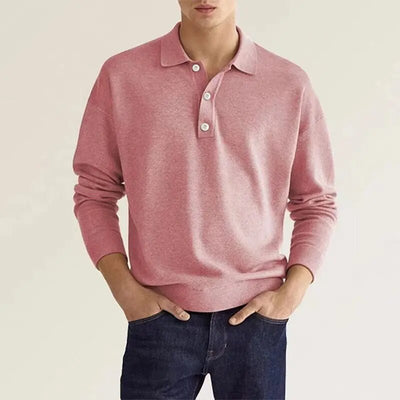 JAMES - ELEGANT MEN'S POLO SHIRT WITH LONG SLEEVES