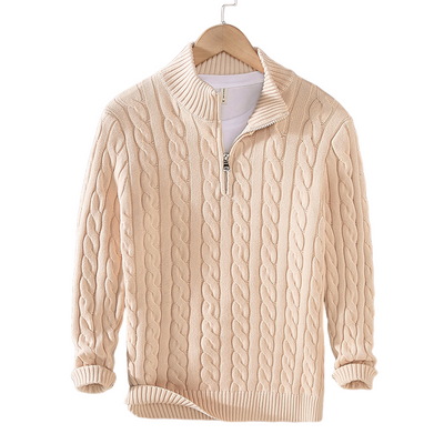 Arvid™ | Cable Knit Half-Zip Sweater