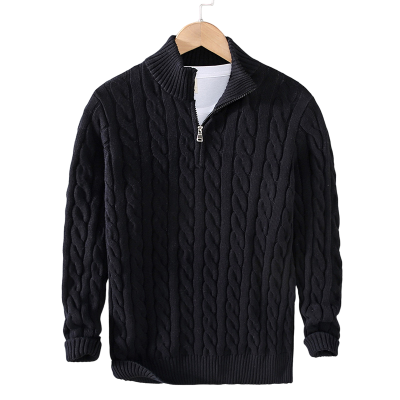 Arvid™ | Cable Knit Half-Zip Sweater