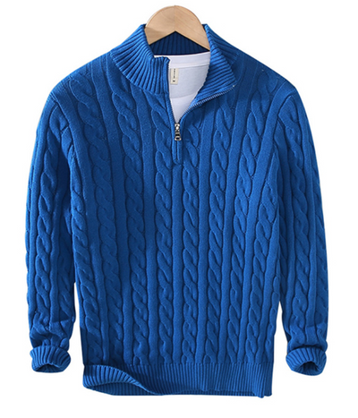 Anthony | Half-Zip Cable Knit Sweater