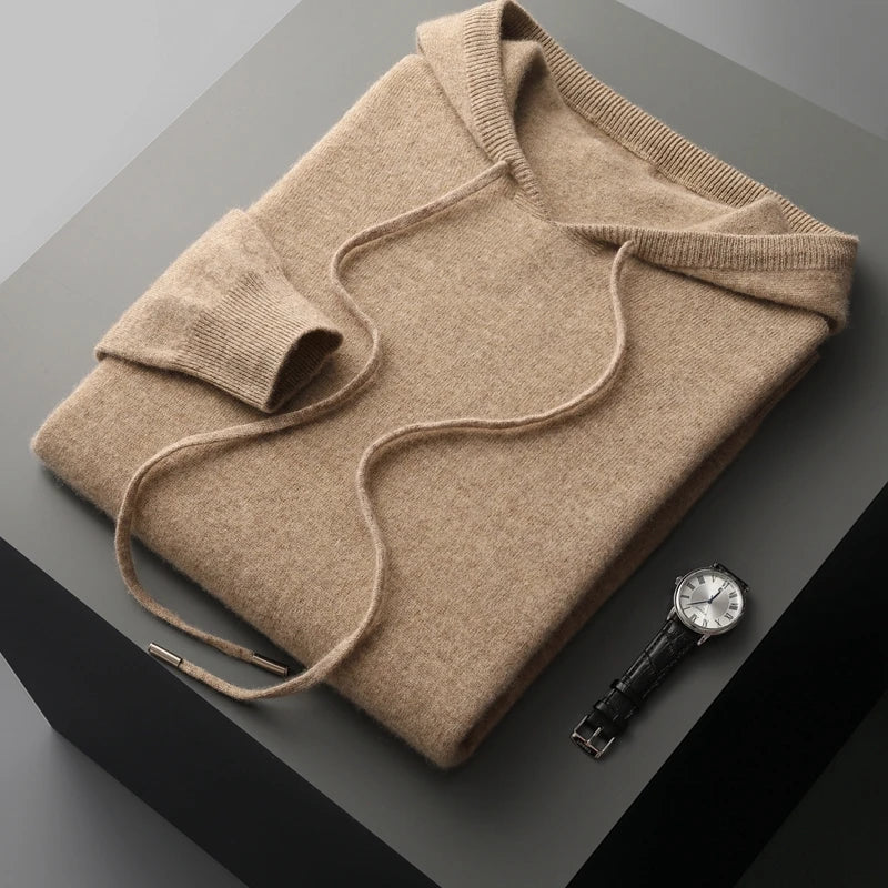 100% CASHMERE HOODED SWEATER