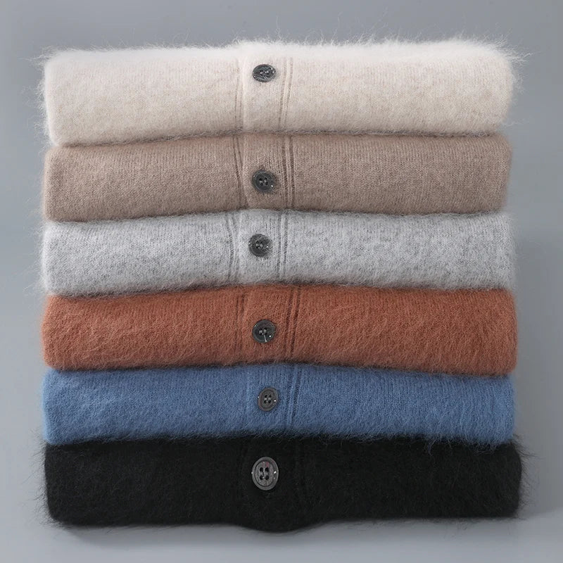 100% CASHMERE POLO BUTTON