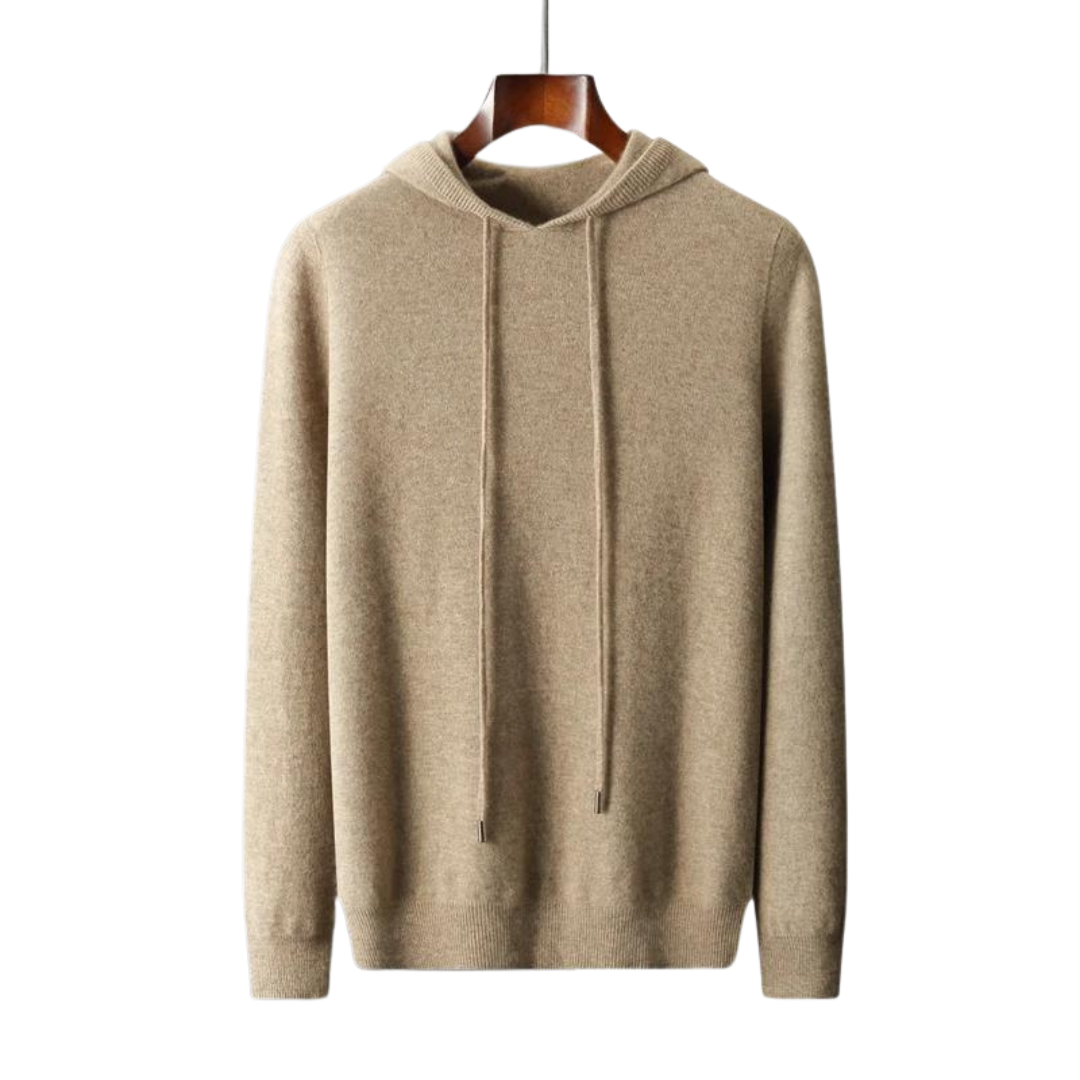 100% CASHMERE HOODED SWEATER