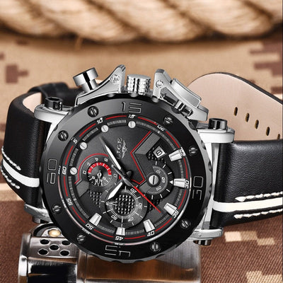 Luxurious Military Watch Made of Stainless Steel with Quartz Movement