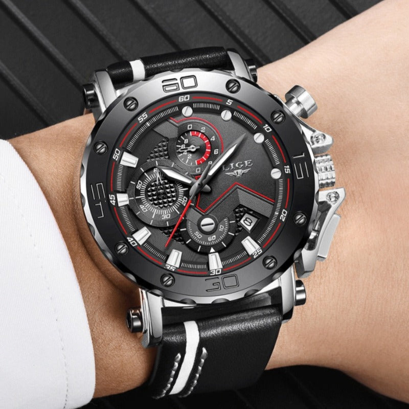 Luxurious Military Watch Made of Stainless Steel with Quartz Movement