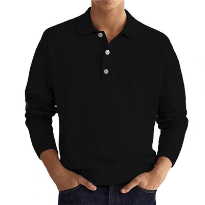 JAMES - ELEGANT MEN'S POLO SHIRT WITH LONG SLEEVES