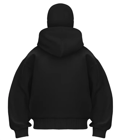 Solid Color Hoodie with Balaclava