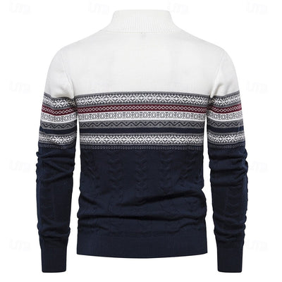 Nicko - Knitted Sweater with Half Zipper