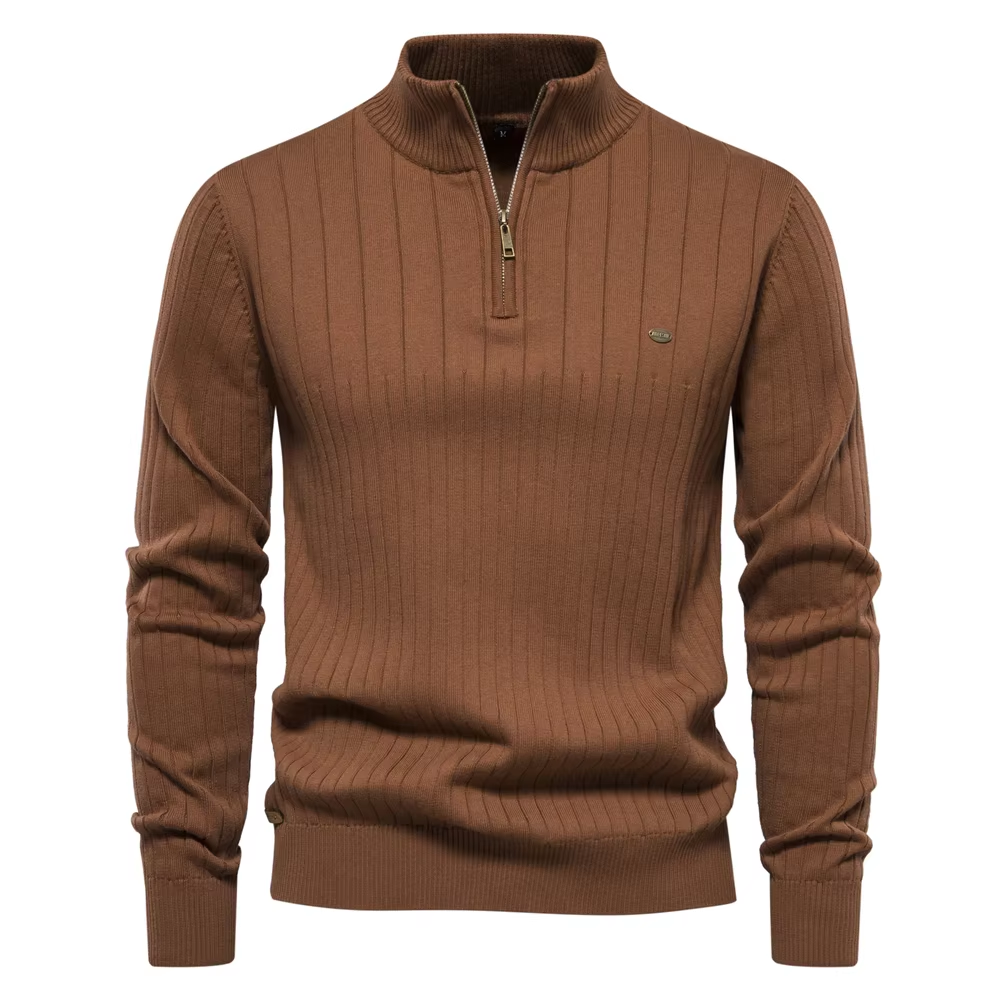 Dalton | Ribbed Pullover with Half Zip