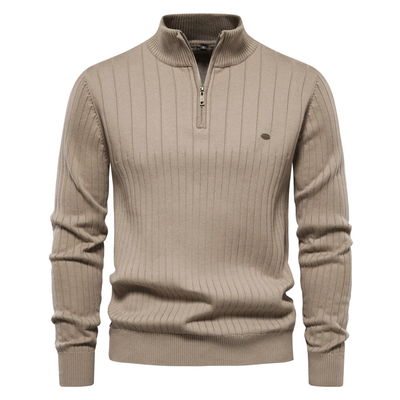 Dalton | Ribbed Pullover with Half Zip