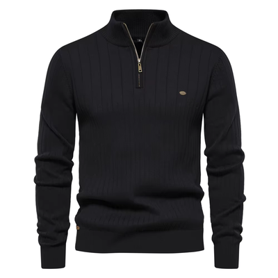 Dalton | Ribbed Pullover with Half Zip