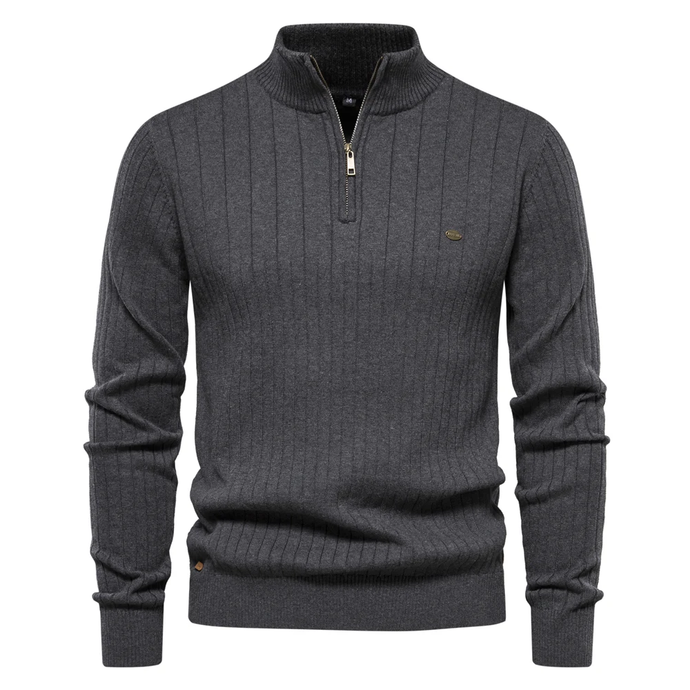 Dalton | Ribbed Pullover with Half Zip