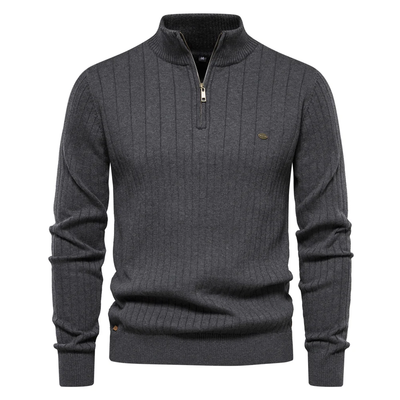 Dalton | Ribbed Pullover with Half Zip