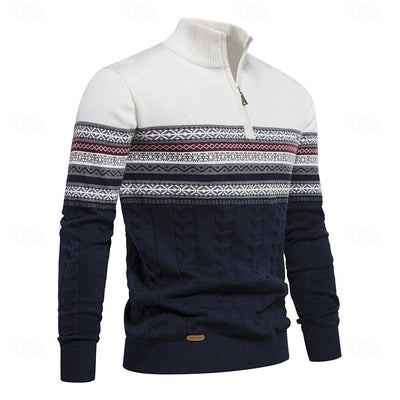 Nicko - Knitted Sweater with Half Zipper