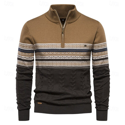 Nicko - Knitted Sweater with Half Zipper