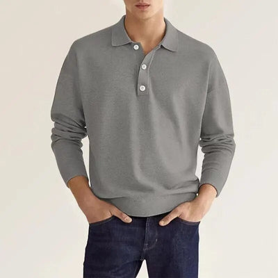 JAMES - ELEGANT MEN'S POLO SHIRT WITH LONG SLEEVES