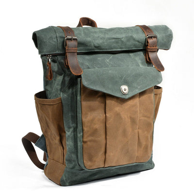 Waxed Canvas Rolltop Backpack | MARSEILLE