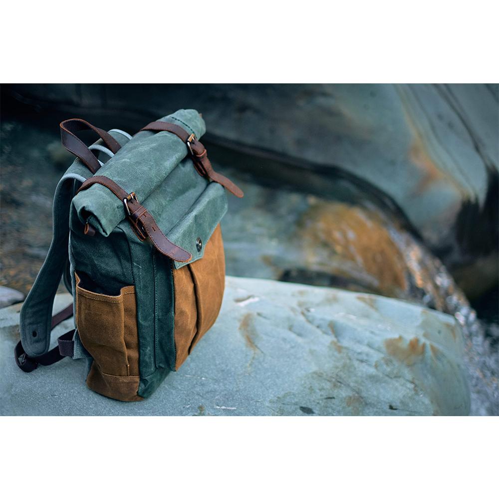 Waxed Canvas Rolltop Backpack | MARSEILLE